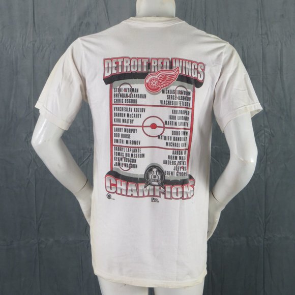 Detroit Red Wings Shirt (VTG) - 1998 Team Cartoon Graphic - Men's Medium - Picture 10 of 12